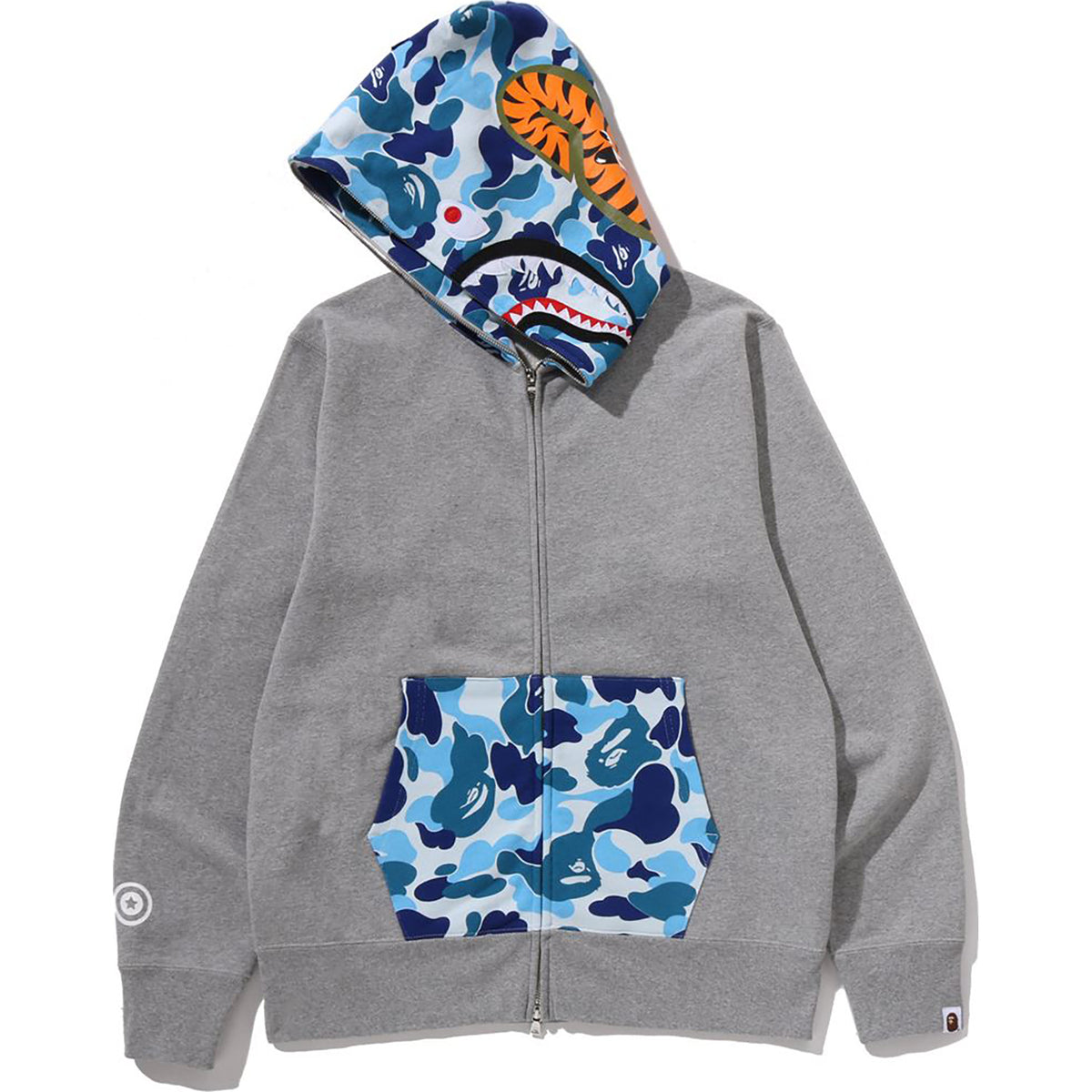 ABC CAMO SHARK FULL ZIP HOODIE MENS