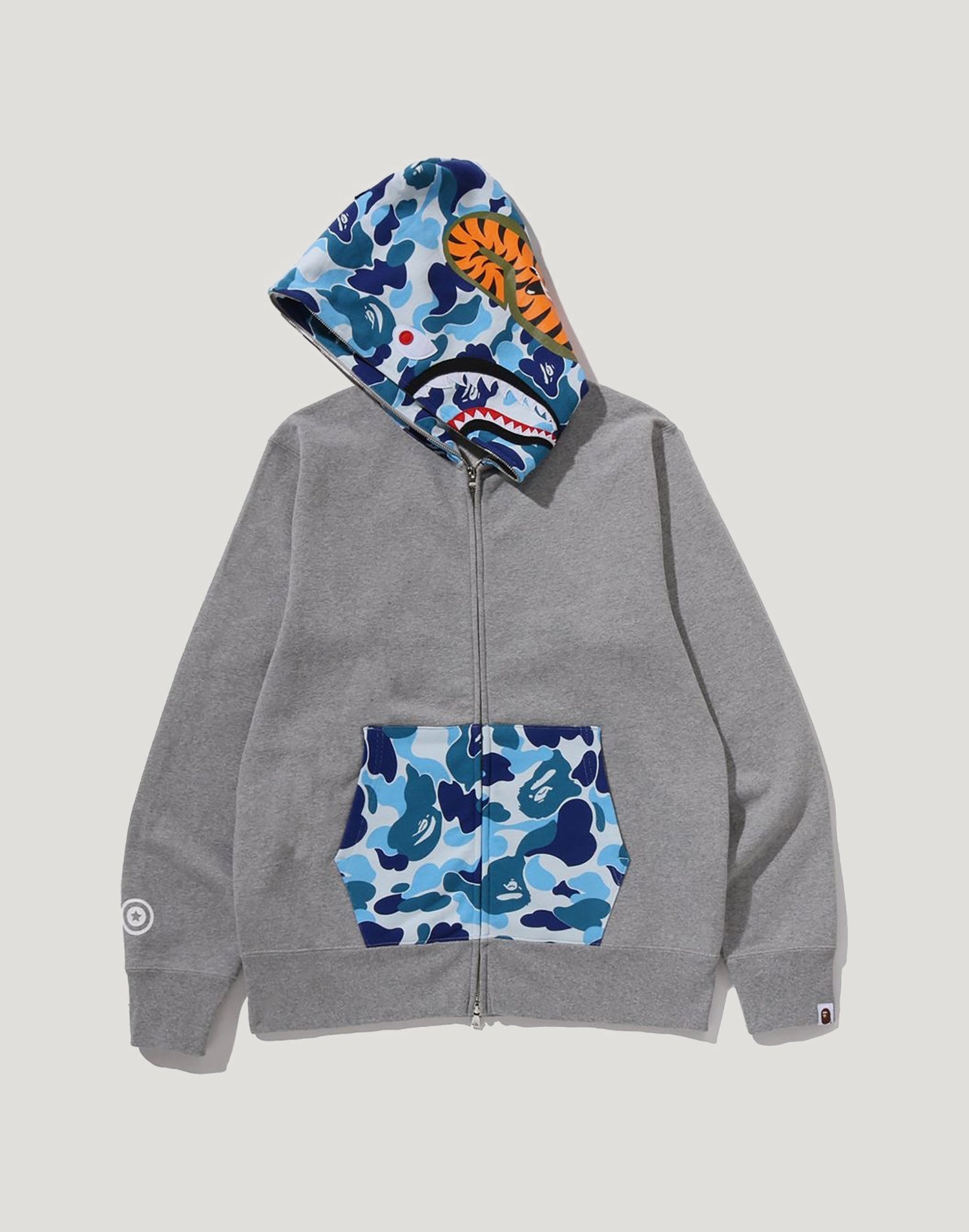 ABC CAMO SHARK FULL ZIP HOODIE MENS