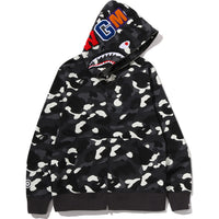 CITY CAMO SHARK REGULAR FIT FULL ZIP HOODIE MENS