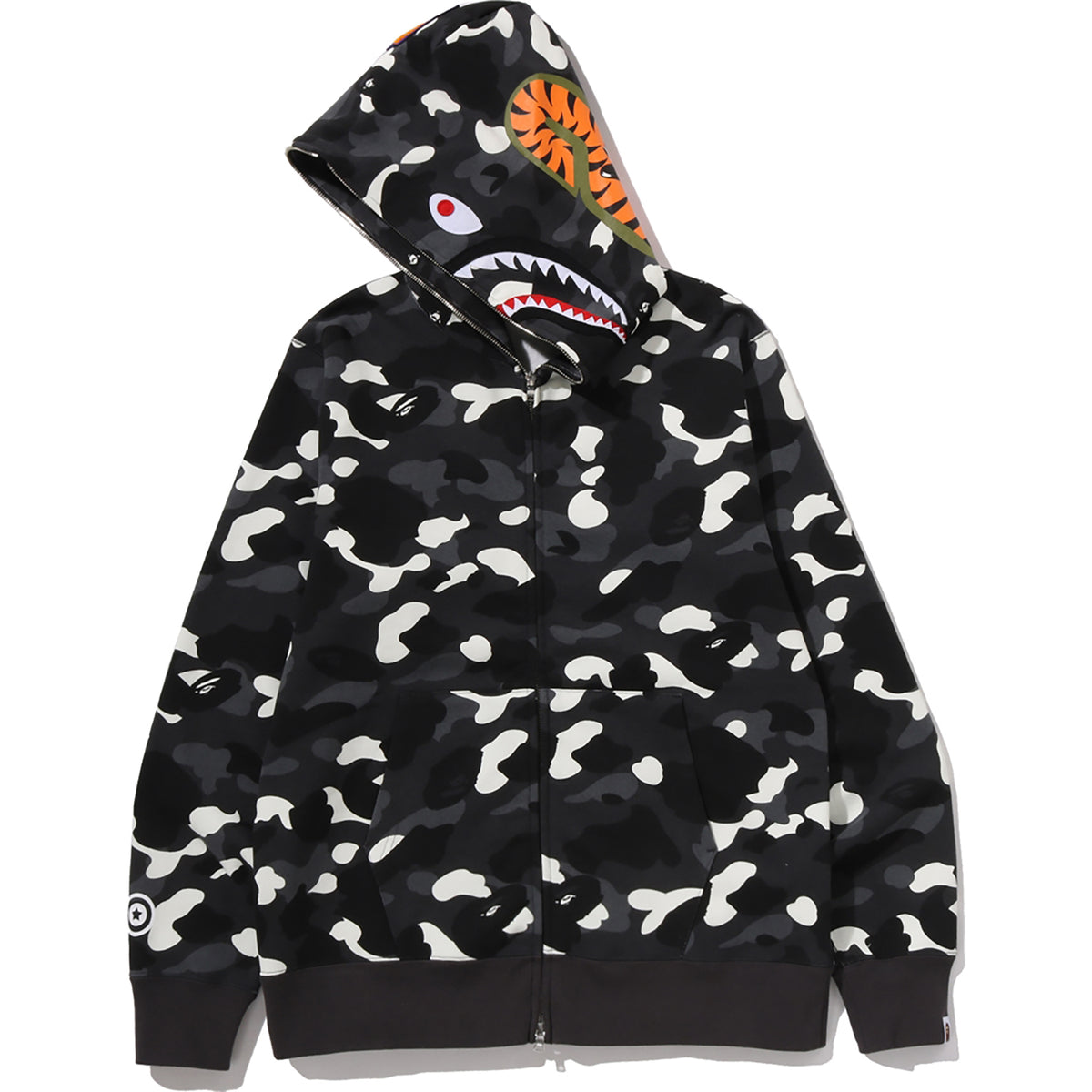 CITY CAMO SHARK REGULAR FIT FULL ZIP HOODIE MENS