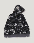 MULTI PIXEL CAMO SHARK REGULAR FIT FULL ZIP HOODIE MENS