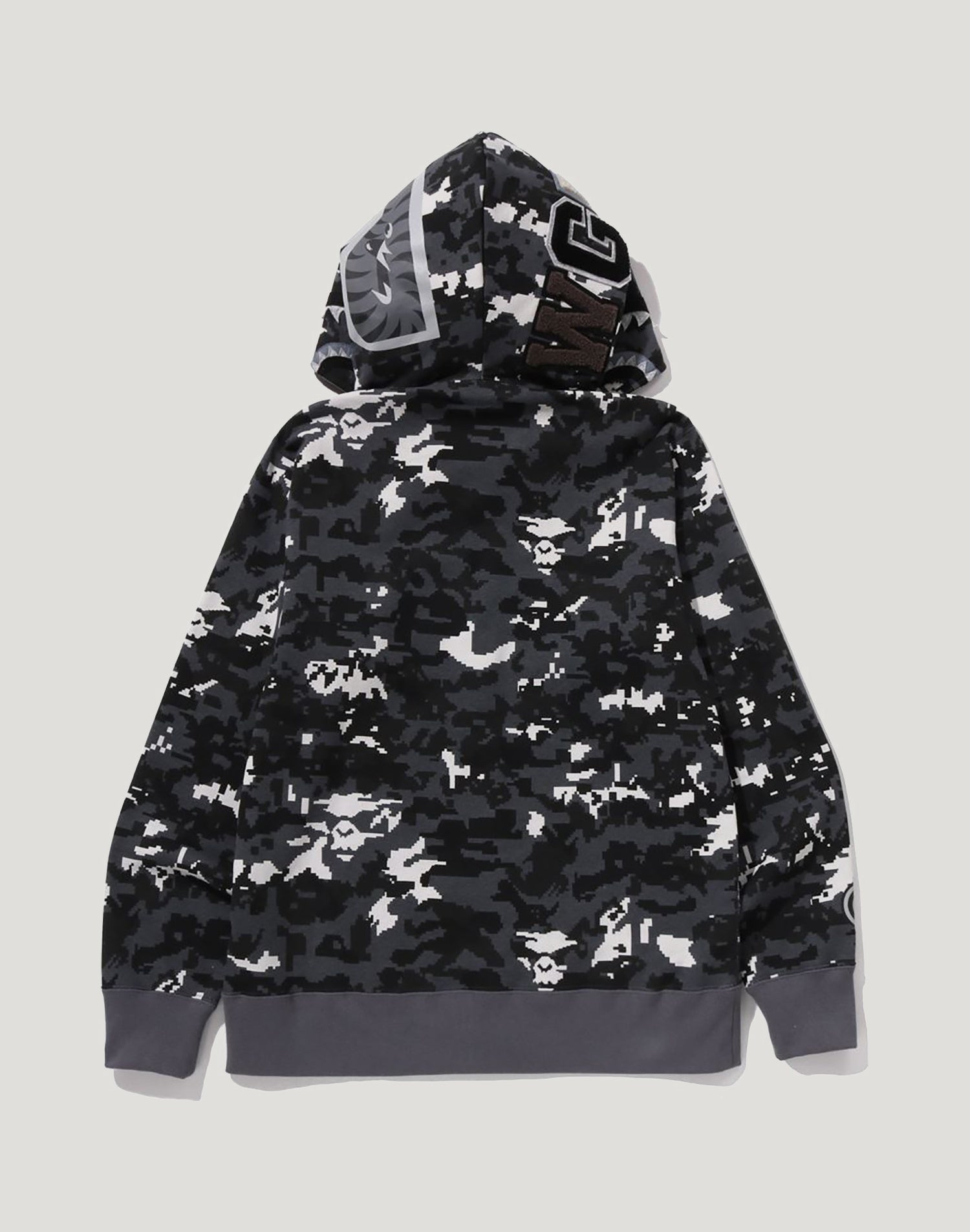 MULTI PIXEL CAMO SHARK REGULAR FIT FULL ZIP HOODIE MENS