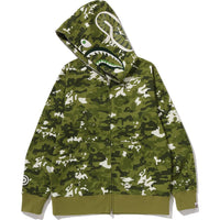 MULTI PIXEL CAMO SHARK REGULAR FIT FULL ZIP HOODIE MENS