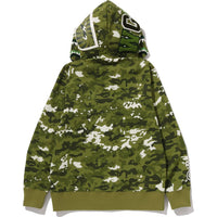 MULTI PIXEL CAMO SHARK REGULAR FIT FULL ZIP HOODIE MENS