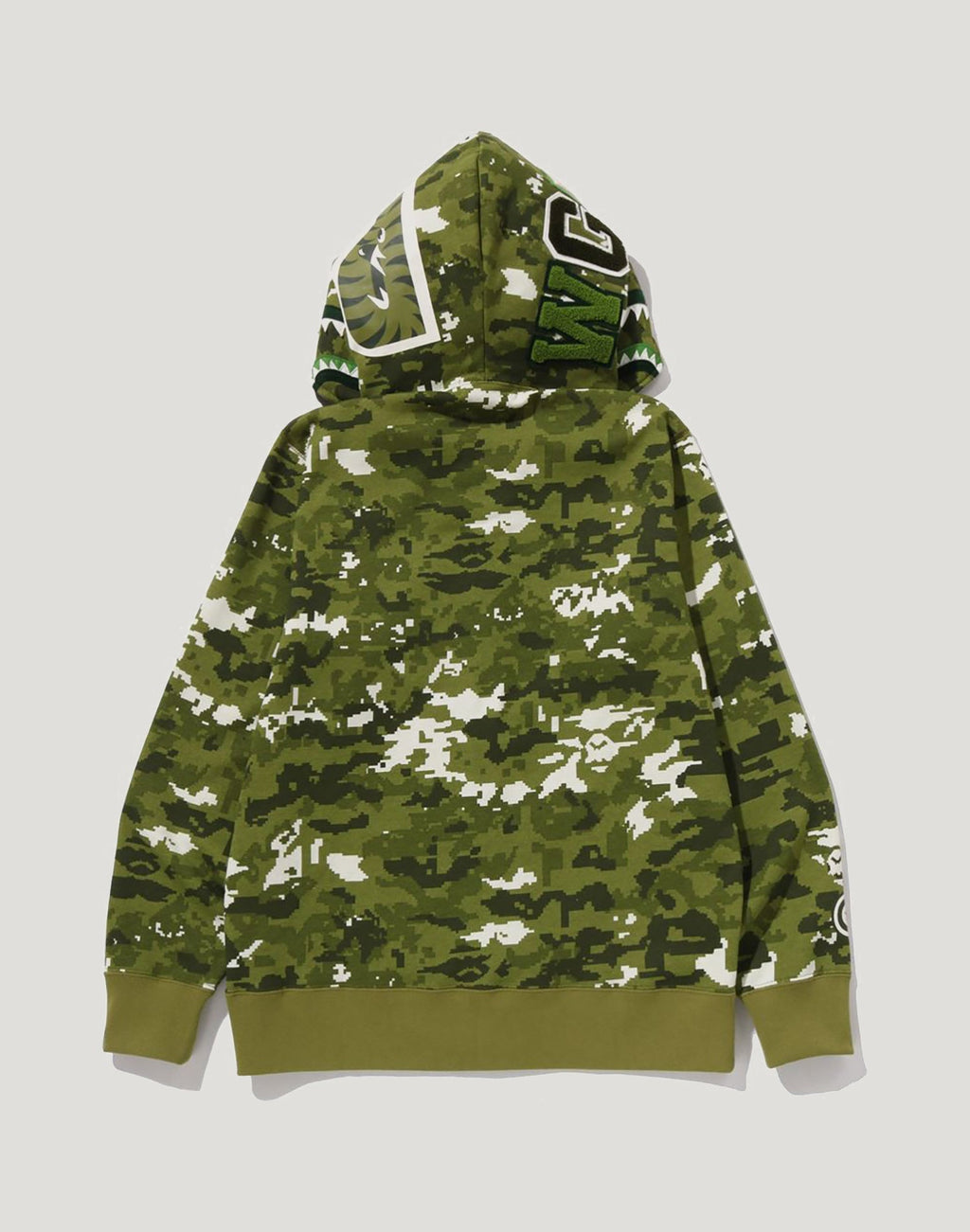 MULTI PIXEL CAMO SHARK REGULAR FIT FULL ZIP HOODIE MENS