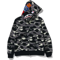 SCREEN CAMO SHARK FULL ZIP HOODIE MENS