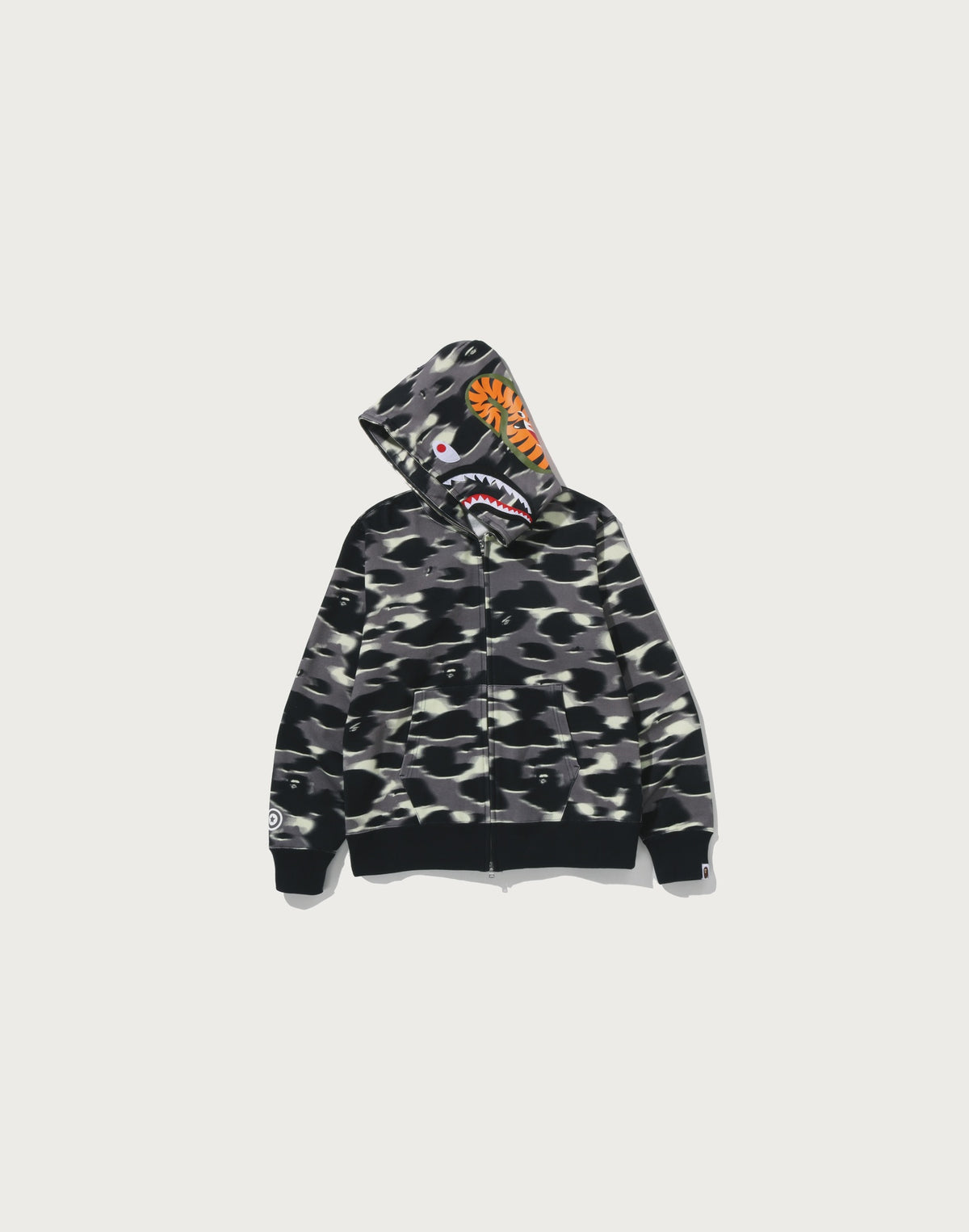 SCREEN CAMO SHARK FULL ZIP HOODIE MENS