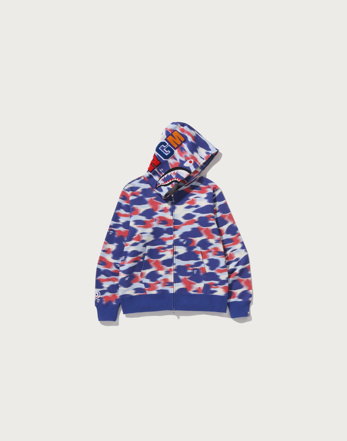 SCREEN CAMO SHARK FULL ZIP HOODIE MENS