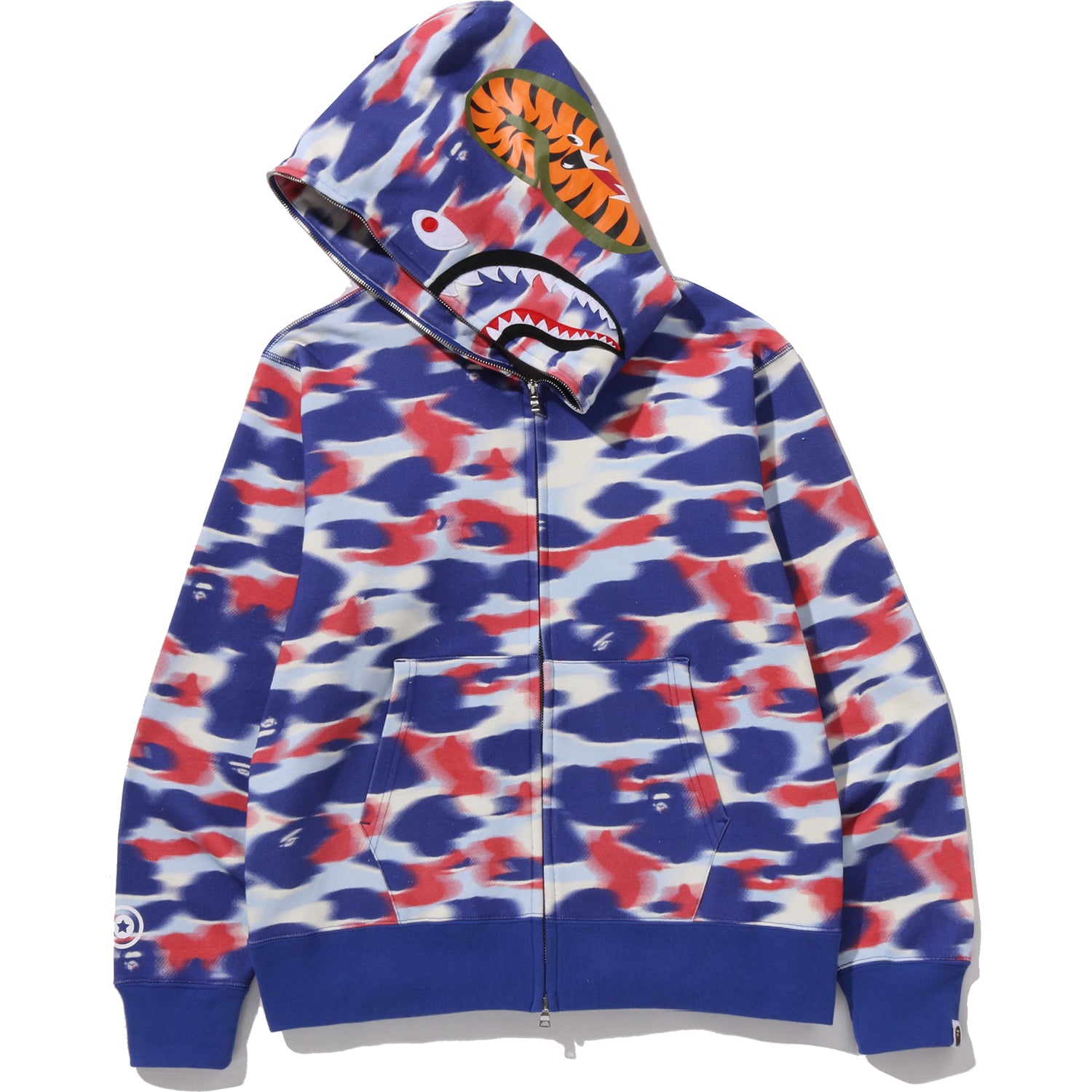 SCREEN CAMO SHARK FULL ZIP HOODIE MENS – us.bape.com