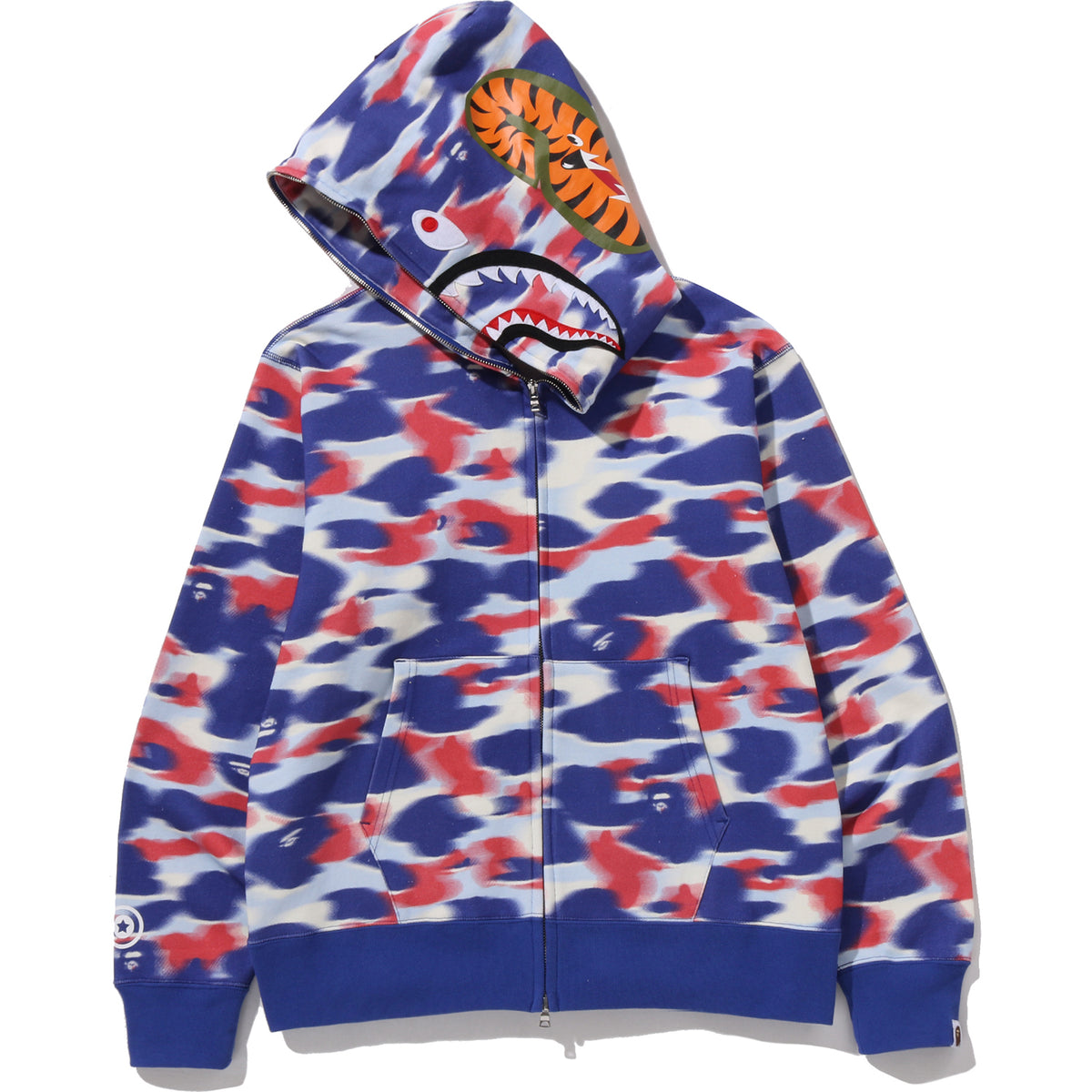 SCREEN CAMO SHARK FULL ZIP HOODIE MENS