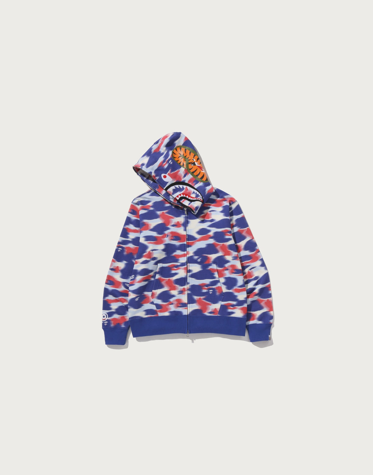 SCREEN CAMO SHARK FULL ZIP HOODIE MENS
