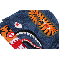 JAPANESE INDIGO ART CAMO DOUBLE TIGER SHARK FULL ZIP HOODIE MENS