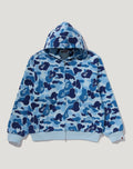ABC CAMO HEAVY WASH CROPPED FIT ZIP HOODIE MENS