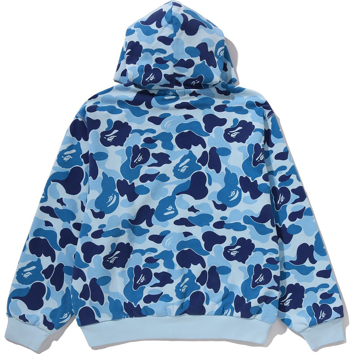 ABC CAMO HEAVY WASH CROPPED FIT ZIP HOODIE MENS