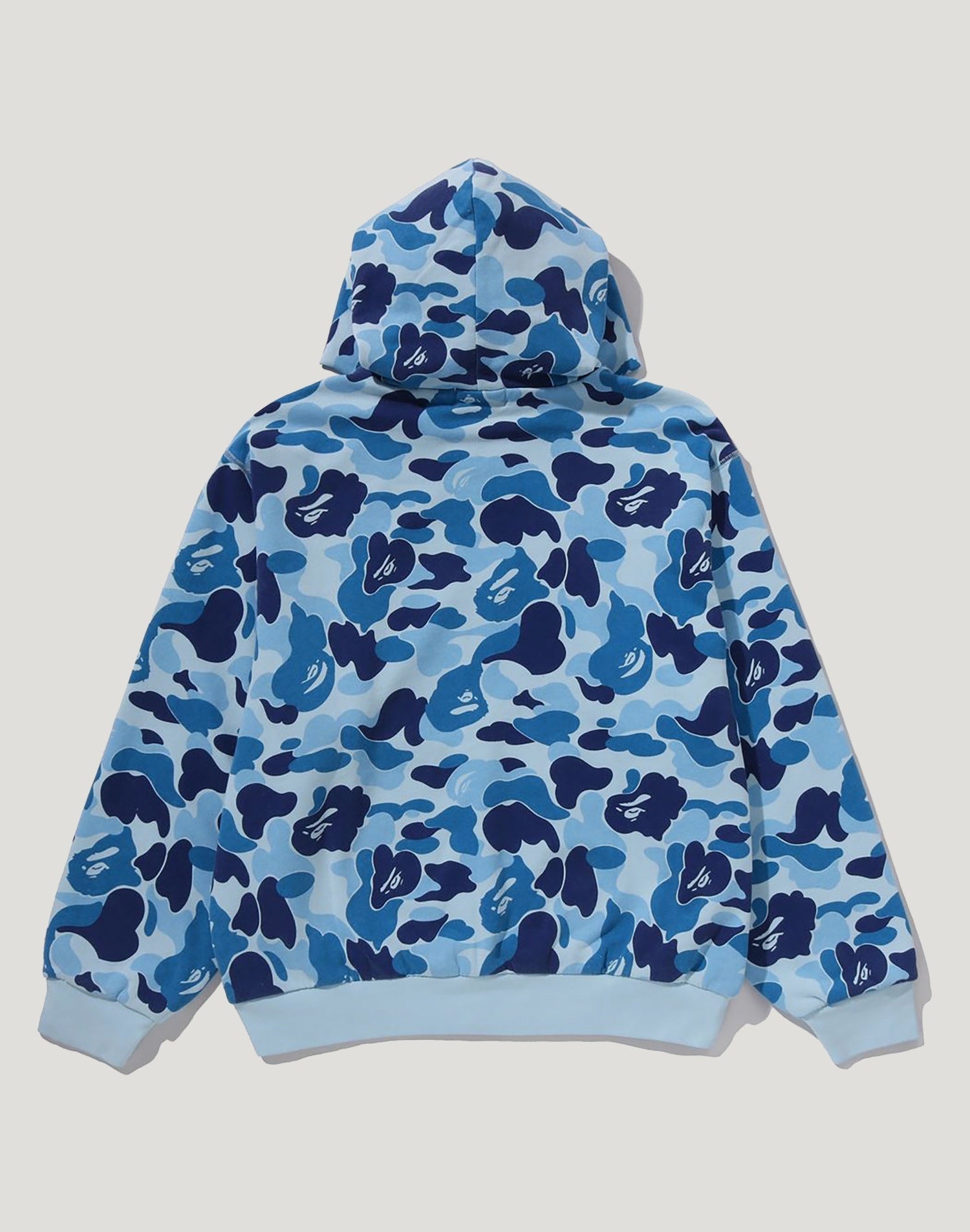 ABC CAMO HEAVY WASH CROPPED FIT ZIP HOODIE MENS