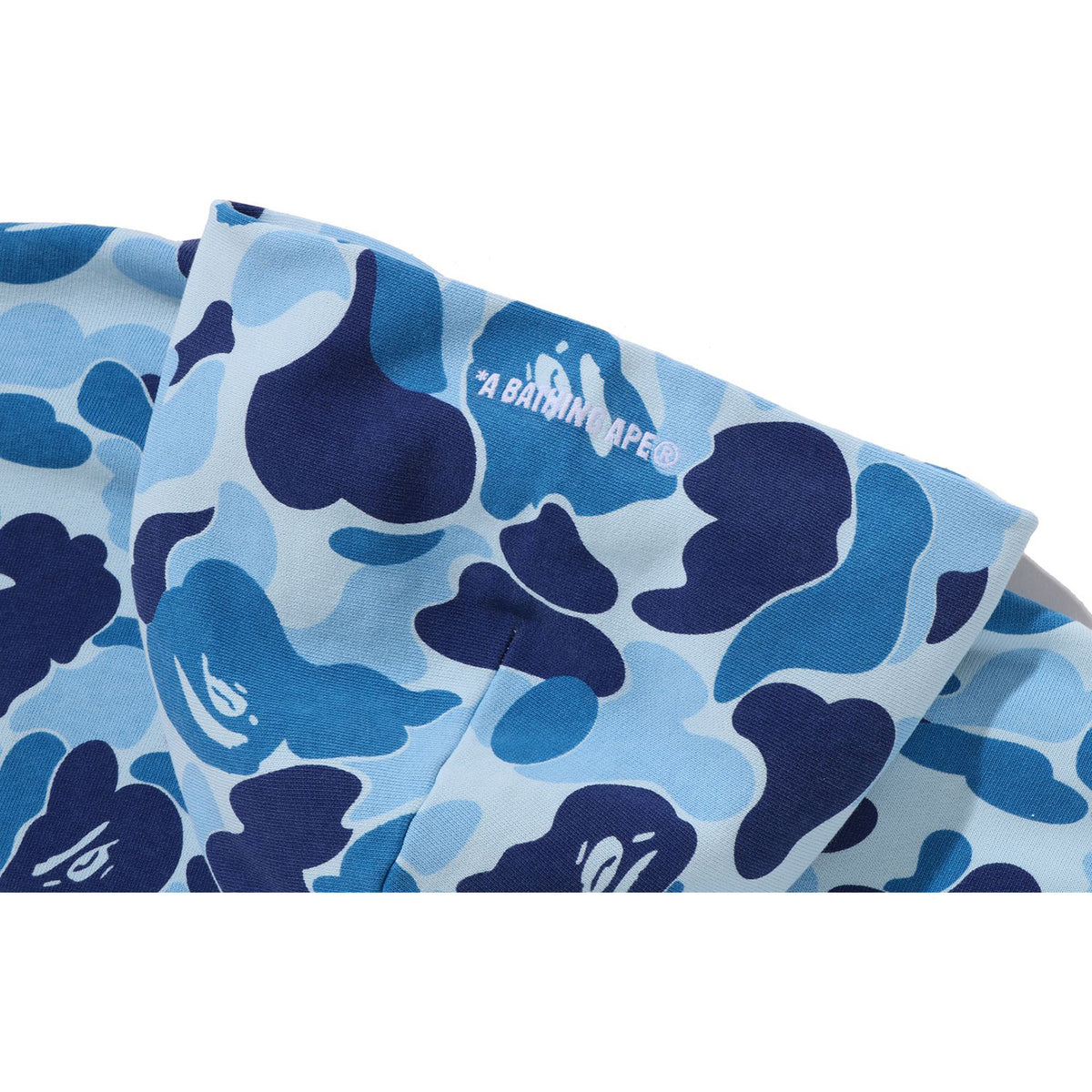 ABC CAMO HEAVY WASH CROPPED FIT ZIP HOODIE MENS