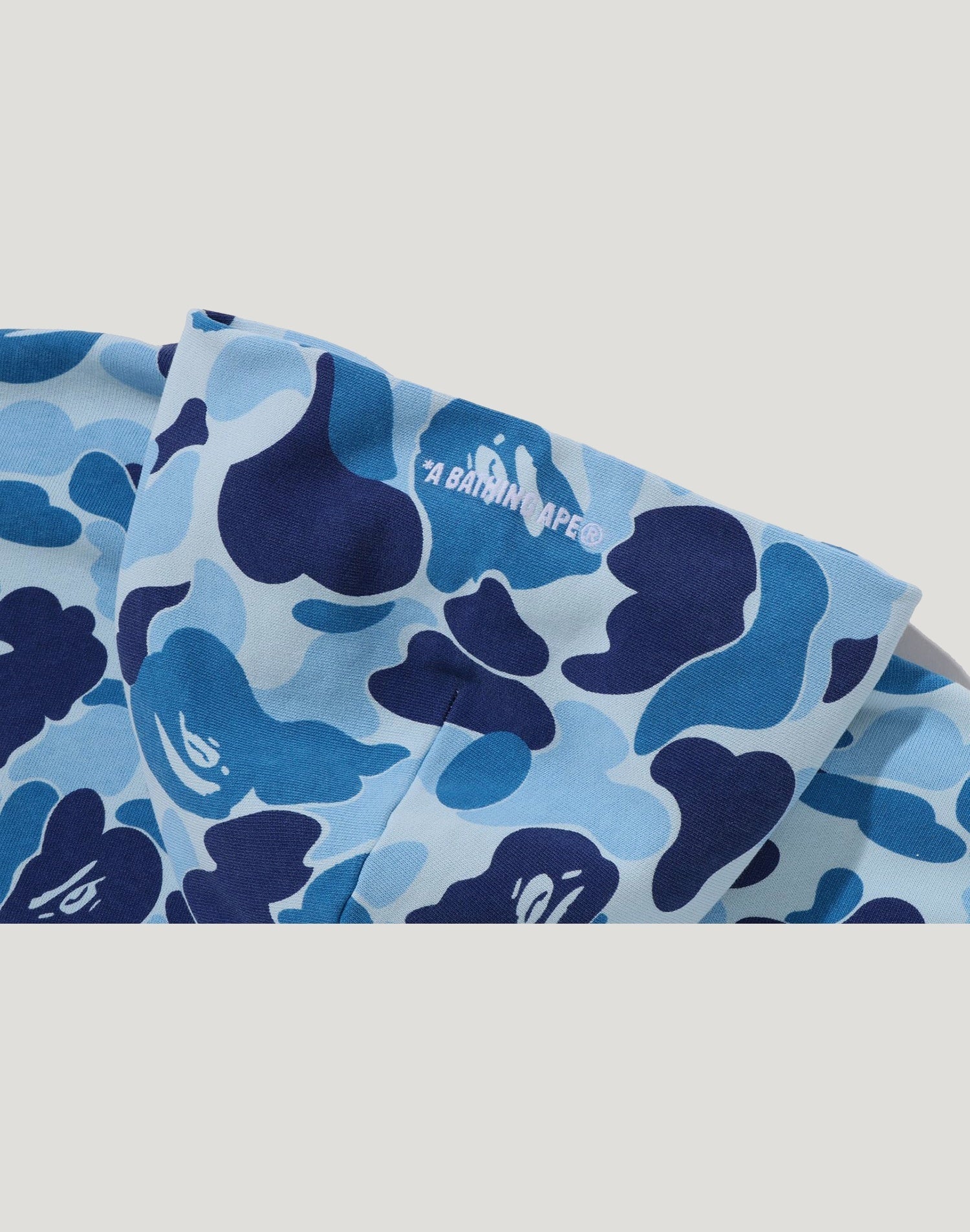 ABC CAMO HEAVY WASH CROPPED FIT ZIP HOODIE MENS