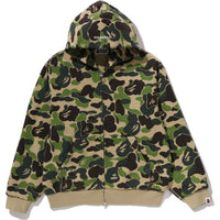 ABC CAMO HEAVY WASH CROPPED FIT ZIP HOODIE MENS