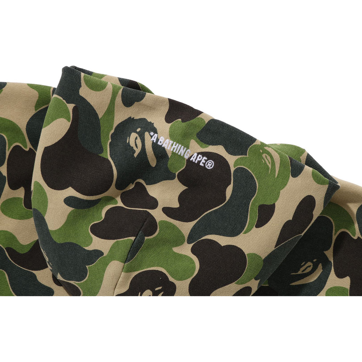 ABC CAMO HEAVY WASH CROPPED FIT ZIP HOODIE MENS