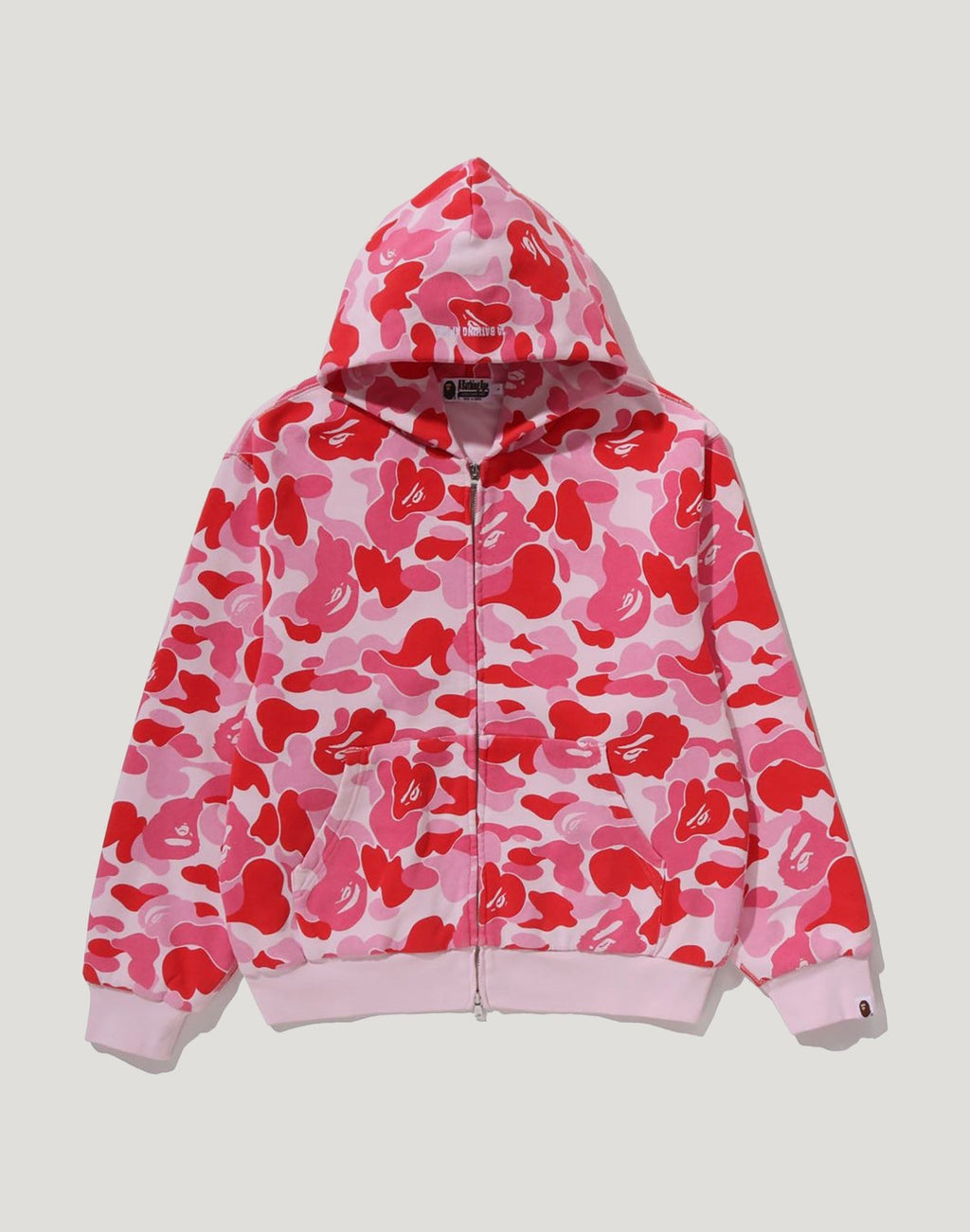 ABC CAMO HEAVY WASH CROPPED FIT ZIP HOODIE MENS