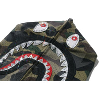 STA OVER PRINT 1ST CAMO MESH SHARK CROPPED FIT FULL ZIP HOODIE MENS