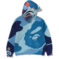 ABC CAMO CROCHET SHARK RELAXED FIT FULL ZIP HOODIE MENS