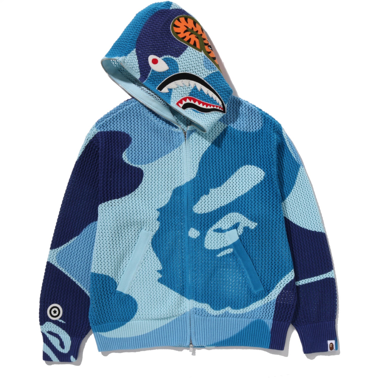 トップス BAPEABCCamoCrochet Shark Full Zip Hoodie ABC CAMO CROCHET SHARK RELAXED FIT FULL ZIP HOODIE MENS – us.bape.com