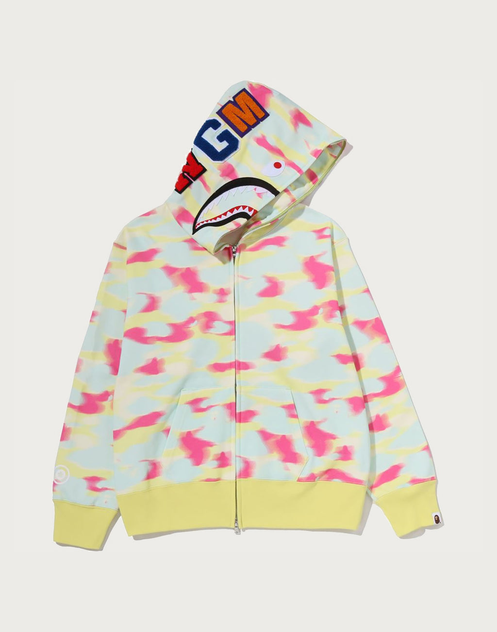 SCREEN CAMO SHARK FULL ZIP HOODIE LADIES