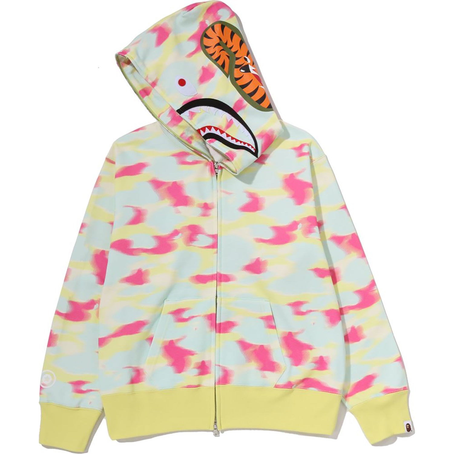 SCREEN CAMO SHARK FULL ZIP HOODIE LADIES – us.bape.com