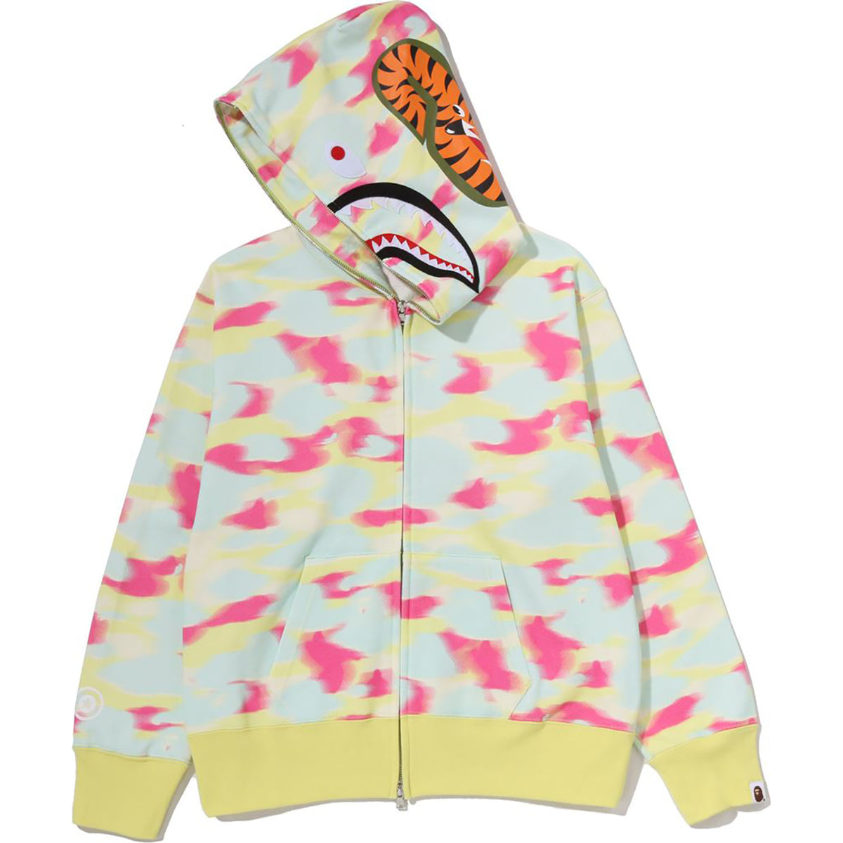 SCREEN CAMO SHARK FULL ZIP HOODIE LADIES