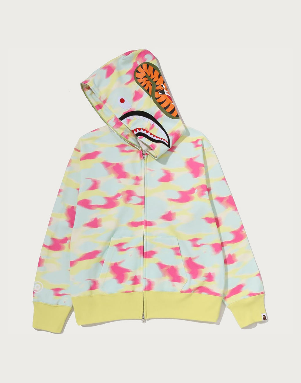 SCREEN CAMO SHARK FULL ZIP HOODIE LADIES