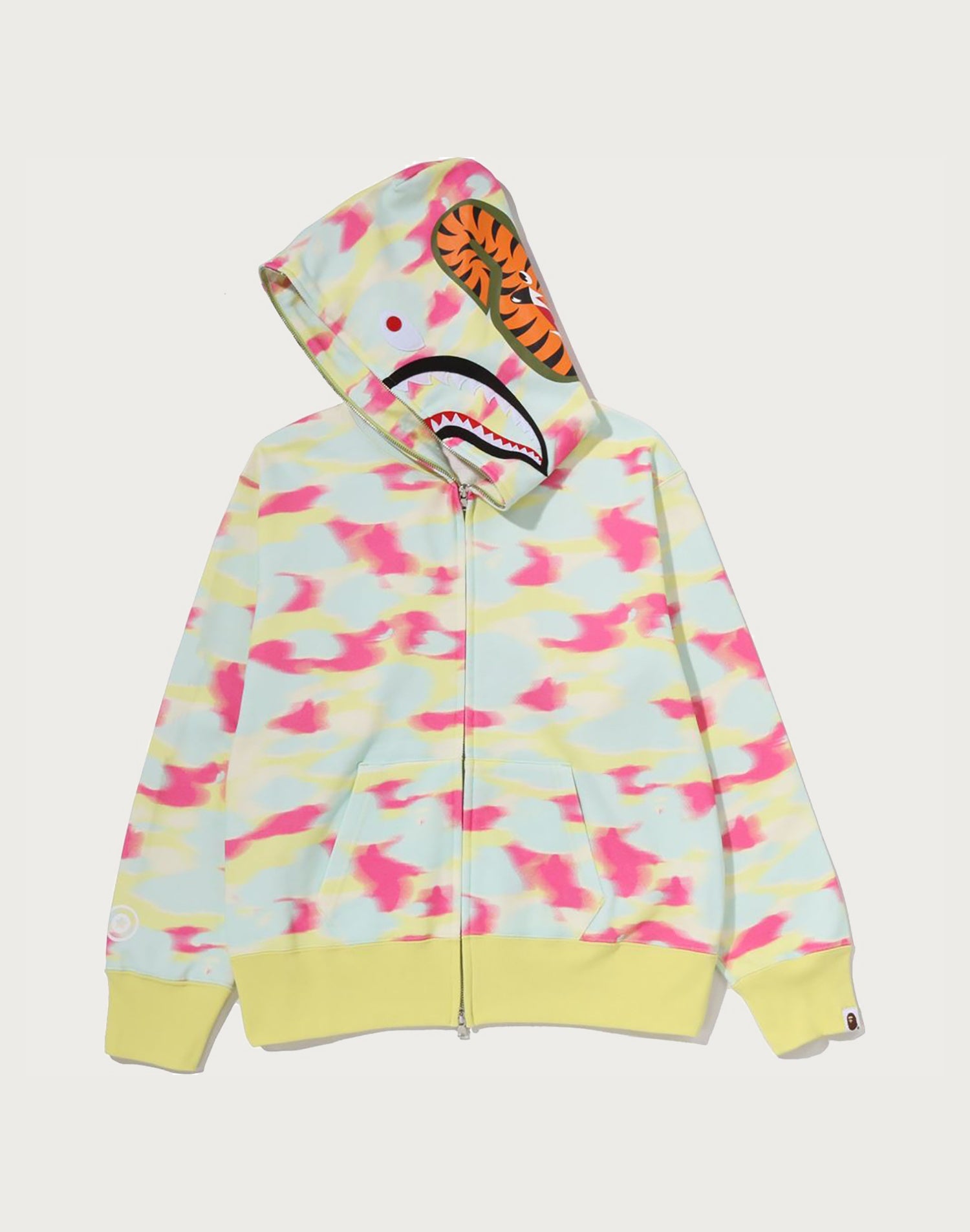 SCREEN CAMO SHARK FULL ZIP HOODIE LADIES