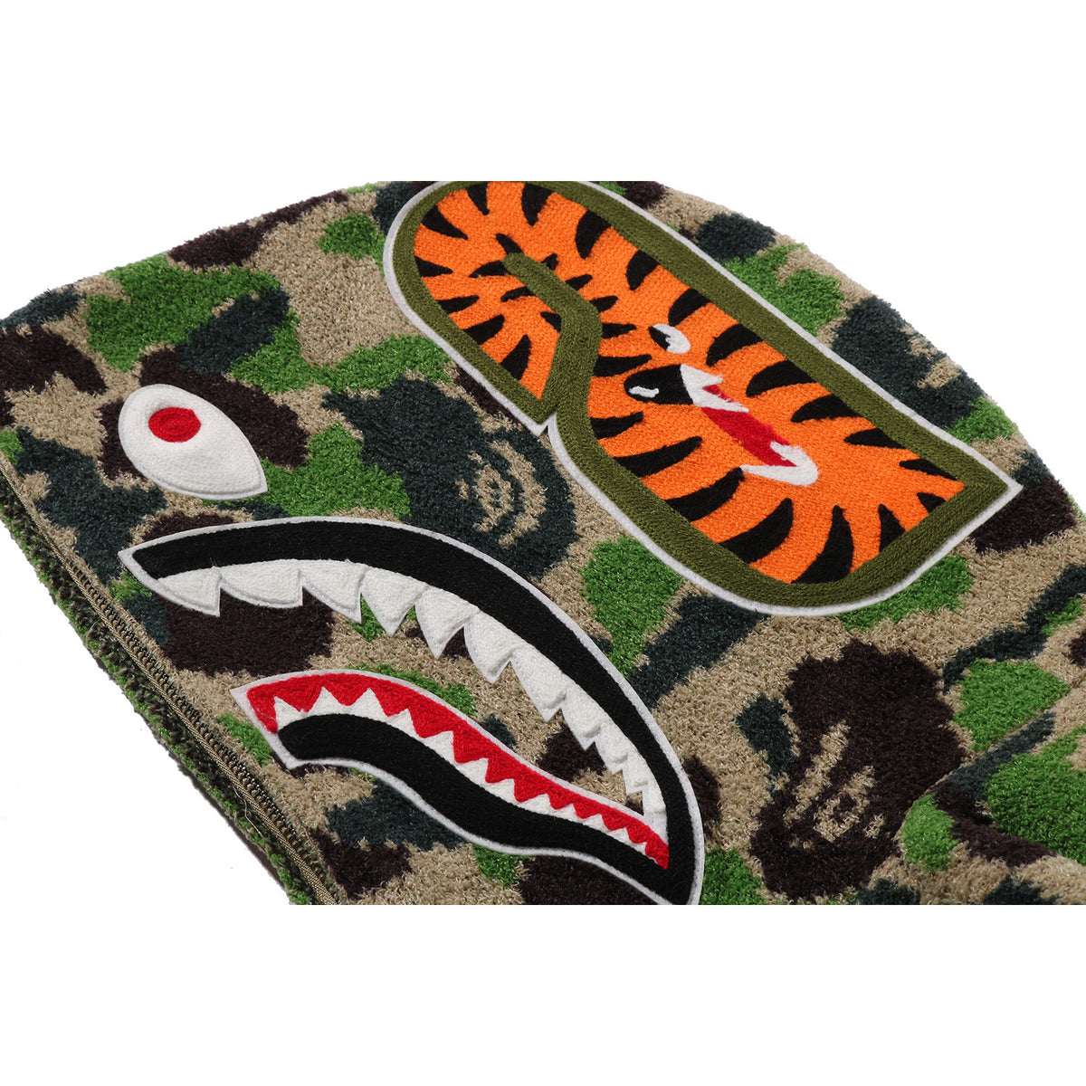 ABC CAMO TOWEL JACQUARD SHARK CROPPED FULL ZIP HOODIE LADIES