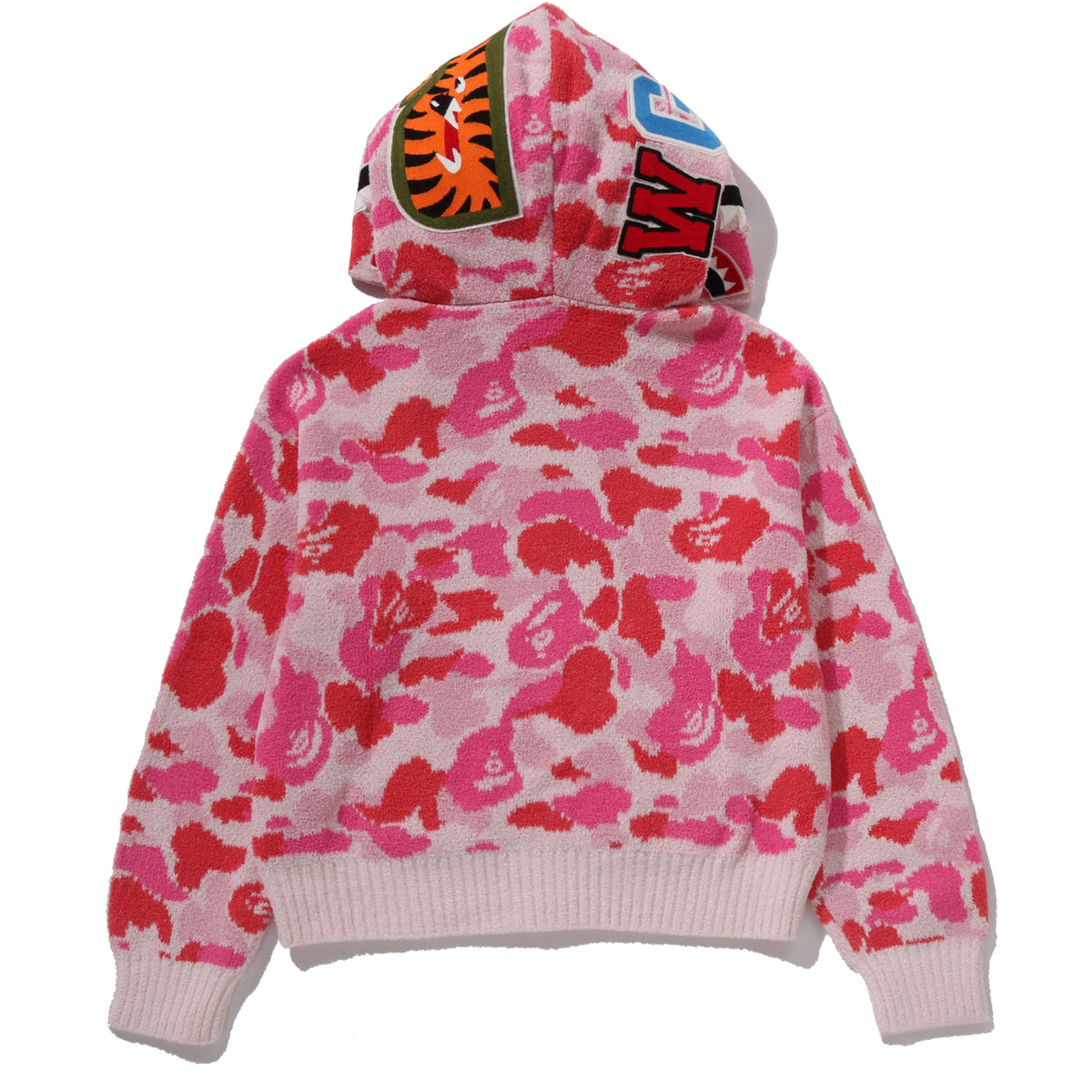 ABC CAMO TOWEL JACQUARD SHARK CROPPED FULL ZIP HOODIE LADIES