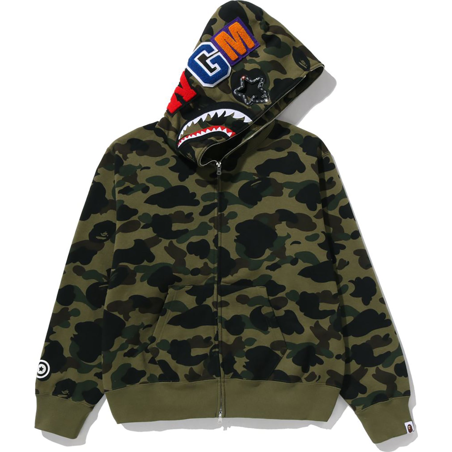 トップス 1st camo shark full zip hoodie 1ST CAMO SHARK FULL ZIP HOODIE LADIES – us.bape.com