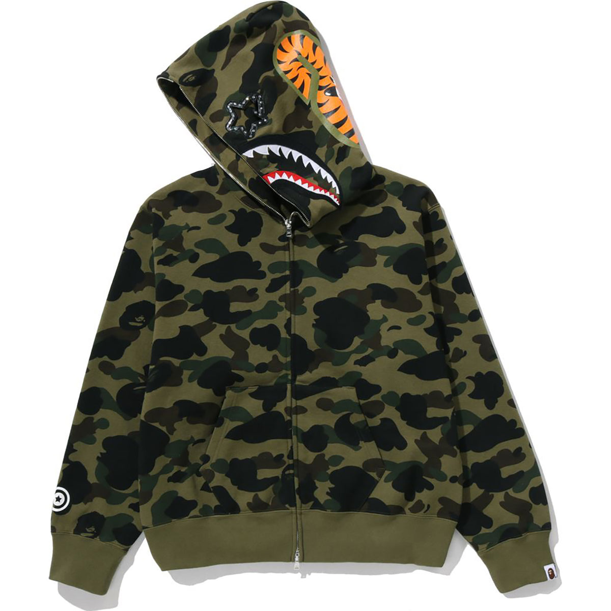 1ST CAMO SHARK FULL ZIP HOODIE LADIES