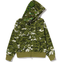 MULTI PIXEL CAMO SHARK FULL ZIP HOODIE LADIES