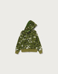 MULTI PIXEL CAMO SHARK FULL ZIP HOODIE LADIES
