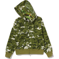 MULTI PIXEL CAMO SHARK FULL ZIP HOODIE LADIES