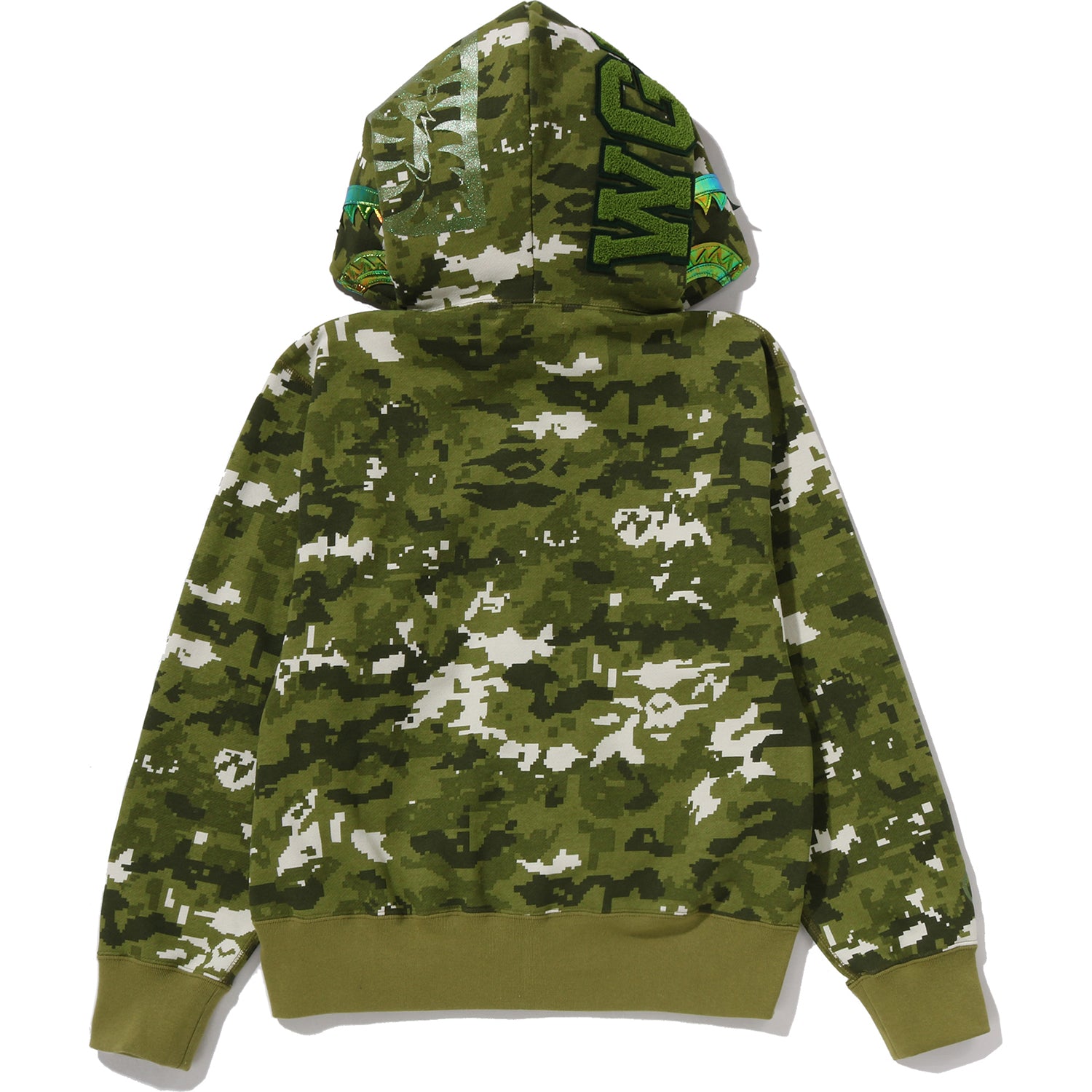 MULTI PIXEL CAMO SHARK FULL ZIP HOODIE LADIES – us.bape.com
