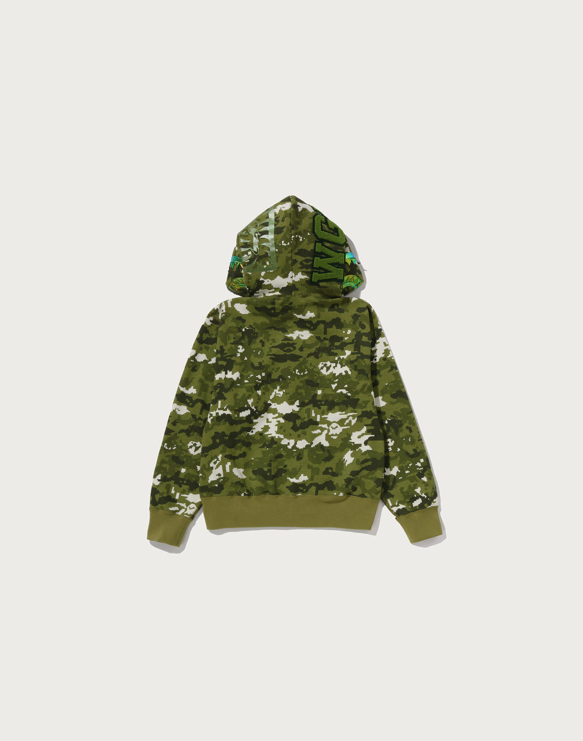 MULTI PIXEL CAMO SHARK FULL ZIP HOODIE LADIES