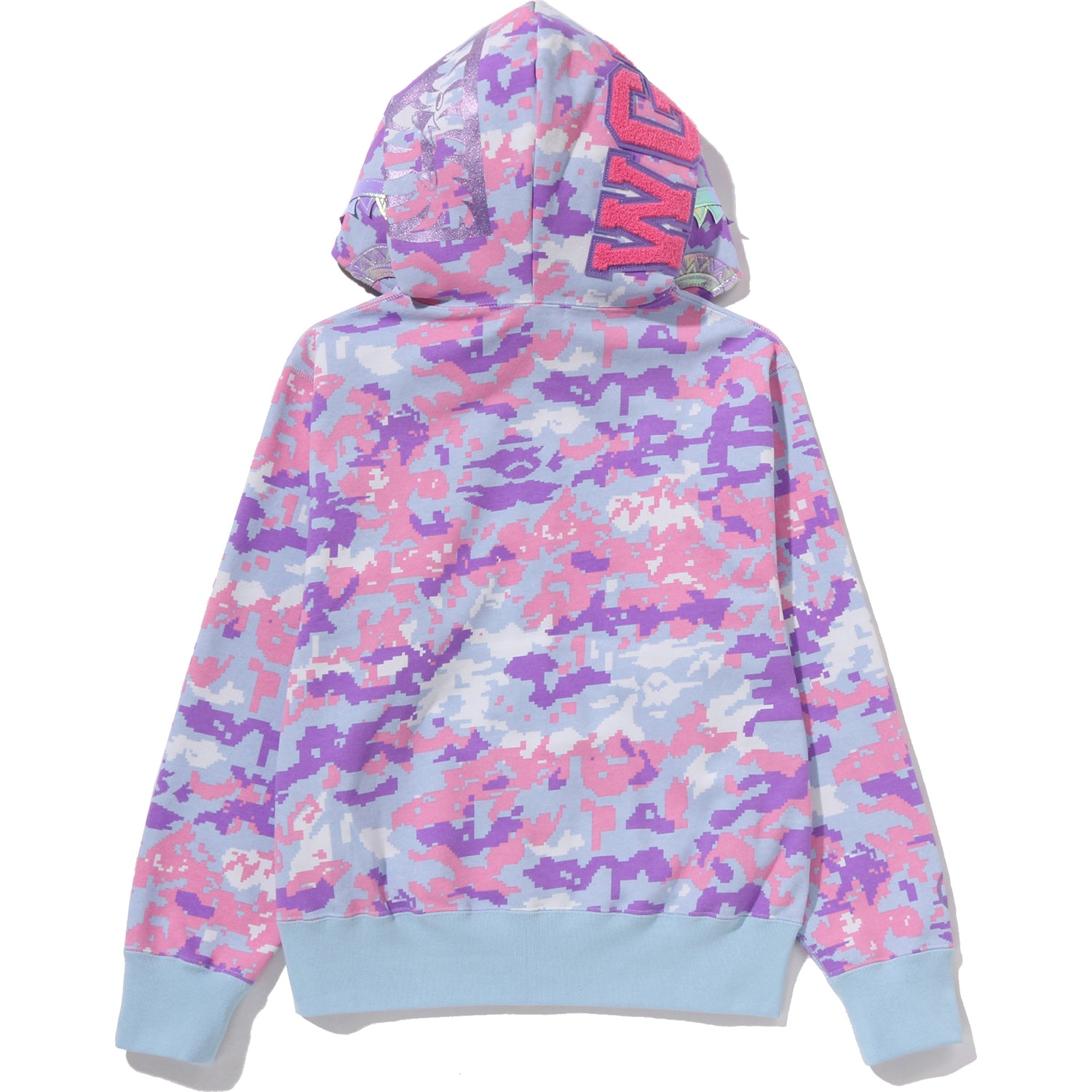 MULTI PIXEL CAMO SHARK FULL ZIP HOODIE LADIES – us.bape.com