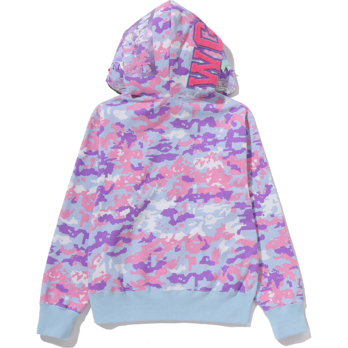 MULTI PIXEL CAMO SHARK FULL ZIP HOODIE LADIES