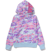 MULTI PIXEL CAMO SHARK FULL ZIP HOODIE LADIES