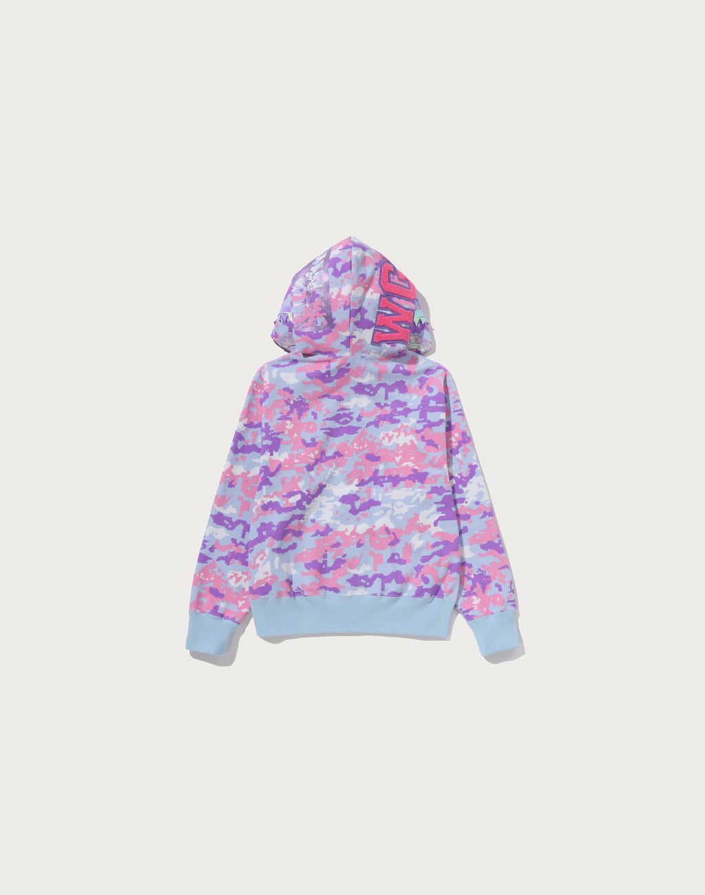 MULTI PIXEL CAMO SHARK FULL ZIP HOODIE LADIES