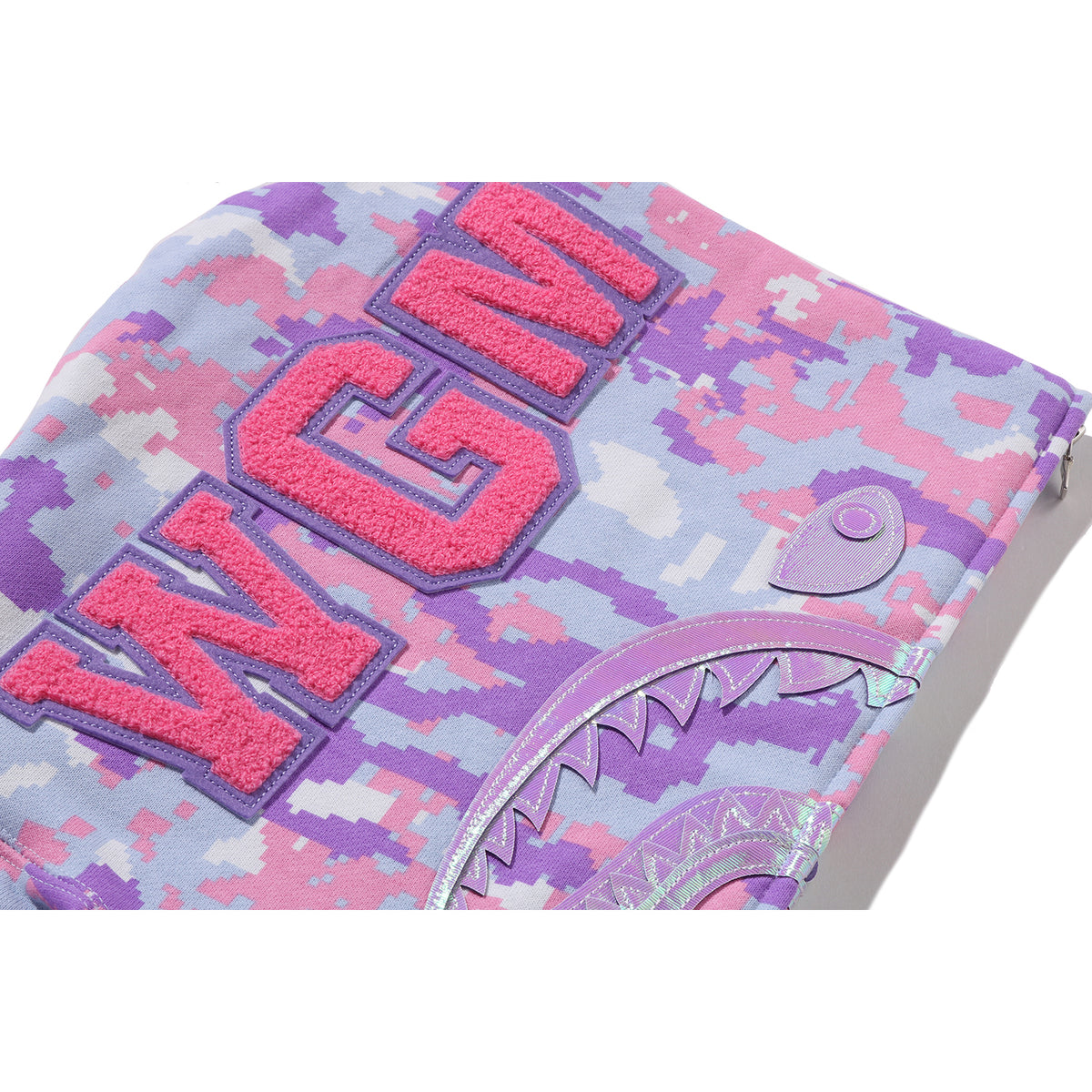 MULTI PIXEL CAMO SHARK FULL ZIP HOODIE LADIES