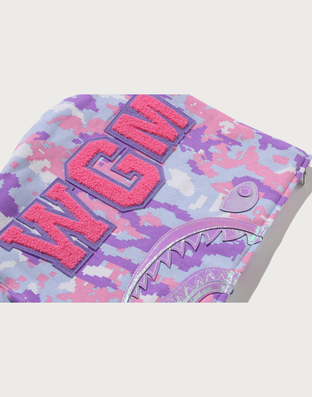 MULTI PIXEL CAMO SHARK FULL ZIP HOODIE LADIES