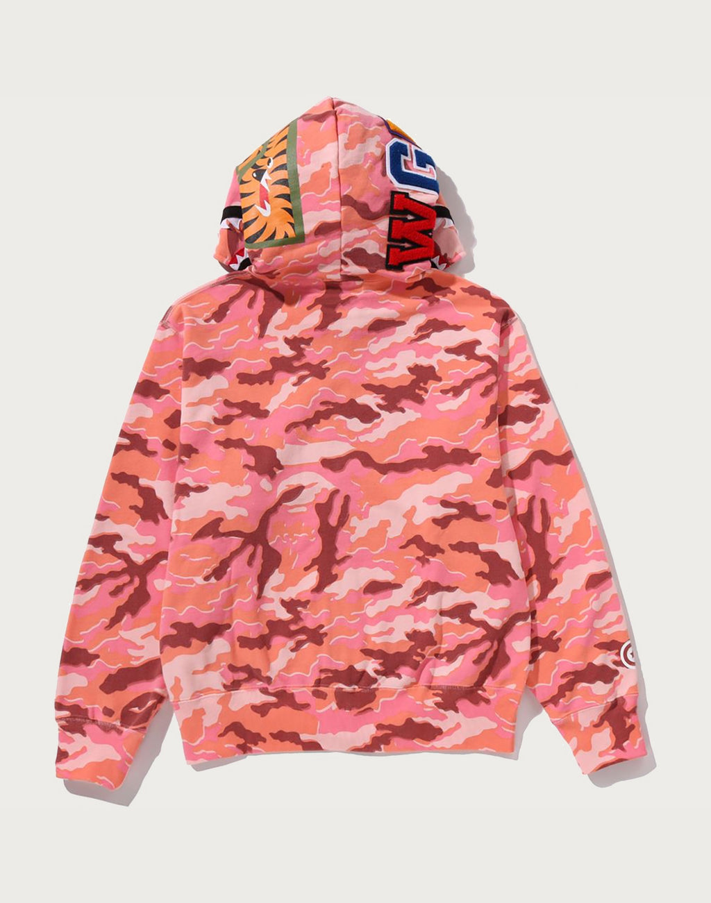 GLITCH WOODLAND CAMO SHARK FULL ZIP HOODIE LADIES