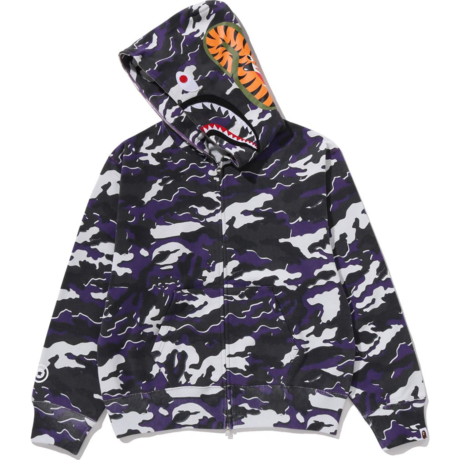 GLITCH WOODLAND CAMO SHARK FULL ZIP HOODIE LADIES – us.bape.com
