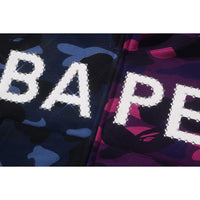 CRYSTAL LOGO COLOR CAMO HALF FULL ZIP HOODIE LADIES